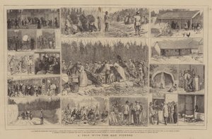 Een reis met de hopplukkers door Alfred Chantrey Corbould