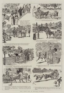 Onze eerste dag in dubbel harnas door Alfred Chantrey Corbould