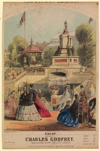 Galop. De tuin van de Royal Horticultural Society ter gelegenheid van de tentoonstelling van 1862 door Alfred Concanen