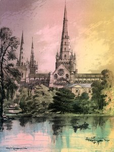 Lichfield Cathedral, Staffordshire, c1870