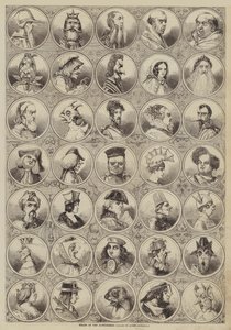 Hoofden van de Pantomimes door Alfred Crowquill