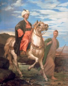 Rijdende oosterse prins