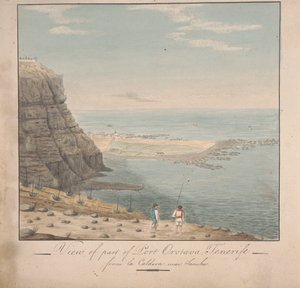 Uitzicht vanaf een Deel van Port Orotava, Tenerife vanaf La Caldeva, nabij Sancho