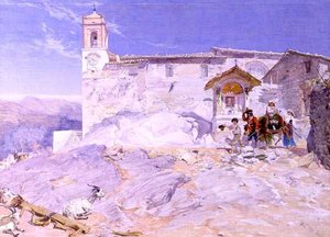 Sta Rocco, Olevano door Alfred Downing Fripp