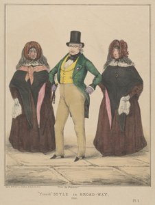 Leve Frankrijk, Franse stijl op Broadway, 1840 door Alfred E. Baker