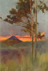 Een Boze Nacht - Hakone Bergen, c.1889