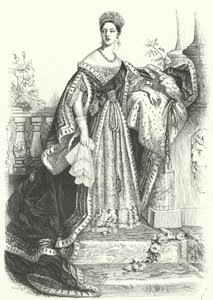 Koningin Victoria door Alfred Edward (after) Chalon