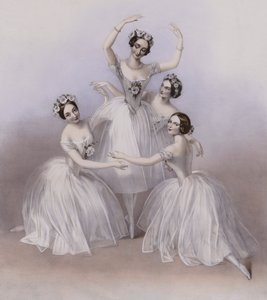 Het beroemde Pas De Quatre gecomponeerd door Jules Perrot, zoals gedanst in Her Majesty
