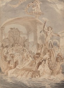 Cleopatra op de Cydnus om Antony te ontmoeten