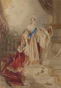 Dutch: Koningin Victoria van Engeland Queen Victoria of England door Alfred Edward Chalon