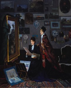 In het Atelier door Alfred Emile Stevens