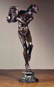 Komedie en Tragedie (brons) door Alfred Gilbert