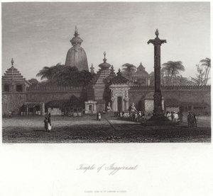 Jagannath Tempel in Puri door Alfred Gomersal Vickers
