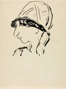 Hoofd van een meisje door Alfred H. Maurer