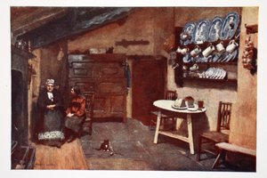 Een oude herbergkeuken, Coniston, uit een portfolio van prenten van de originele aquarellen, ca. 1920