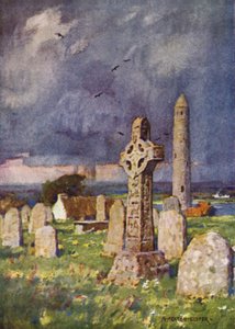 Clonmacnoise, County Roscommon door Alfred Heaton Cooper