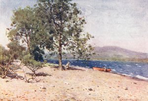 Lake District: Bassenthwaite Lake, een winderige ochtend door Alfred Heaton Cooper