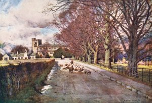 Lake District: Crosthwaite Kerk, Keswick door Alfred Heaton Cooper