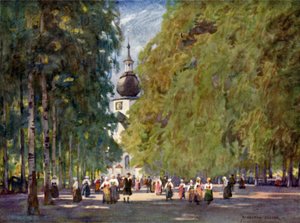 Leksand Kerk door Alfred Heaton Cooper