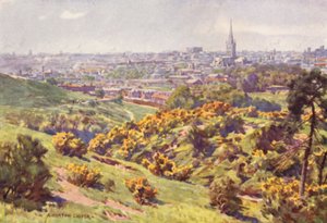 Norwich vanaf Mousehold Heath, Norfolk door Alfred Heaton Cooper