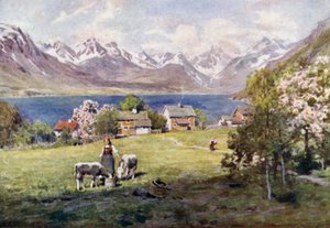 Romsdalfjord, vanaf Naes door Alfred Heaton Cooper