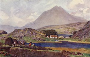 Turf Stekers, Connemara door Alfred Heaton Cooper