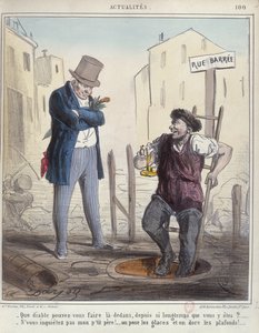 Rioolwerker van Parijs, midden negentiende eeuw door Alfred Henri Darjou