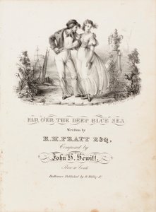 Ver over de diepe blauwe zee door Alfred Jacob Miller