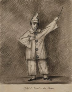 Gabriel Ravel als clown door Alfred Jacob Miller
