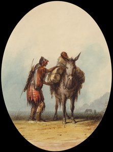 Wortelgravers, ca. 1837 door Alfred Jacob Miller
