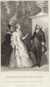 Koningin Marie Antoinette en Honore Gabriel Riqueti door Alfred Johannot