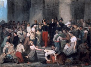 De Hertog van Orléans tijdens de Cholera-epidemie, c1830 door Alfred Johannot