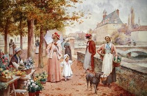 De bloemenverkoper door Alfred Jr. Glendening