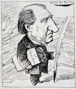 Cartoon door Ernest Renan met 
