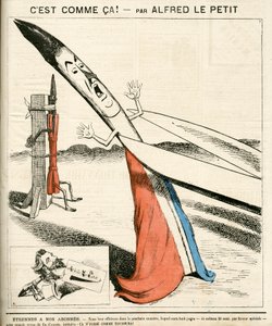 Omslag van Le Grelot, nummer 142, Satirique in kleuren door Alfred Le Petit