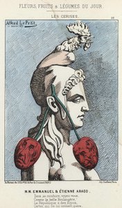 Les Cherry: karikatuur op MM Emmanuel en Etienne Arago - ill. van 11/03/1871 in 