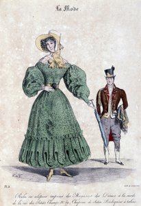 Vrouwelijke en mannelijke mode door Alfred Leon Lemercier