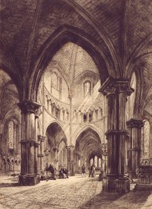 Interieur van de Temple Church door Alfred Louis Brunet Debaines