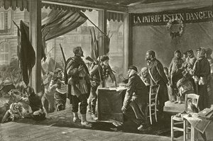De inschrijving van vrijwilligers, 1870 door Alfred Paul Marie Richemont
