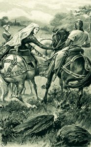 De Gravin van Carrick en Robert De Bruce door Alfred Pearse