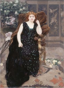 Portret van Jane Hading door Alfred Roll