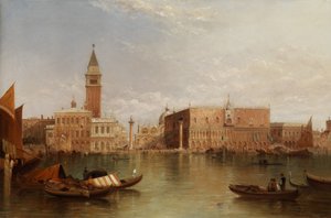 Gezicht op Venetië door Alfred Pollentine