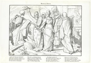 Auch ein Todtentanz, plaat I door Alfred Rethel
