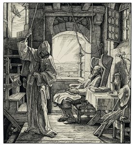De Dood als een vriend, 1851 door Alfred Rethel