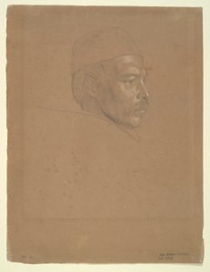 Studie van een man door Alfred Rethel