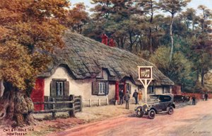 Kat en Viool Herberg, New Forest door Alfred Robert Quinton