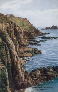 Kliffen en Gepantserde Ridder, Lands End door Alfred Robert Quinton