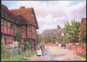 Cottages in East Hagbourne, uit The Cottages and the Village Life of Rural England gepubliceerd door Dent & Sons Limited, 1912