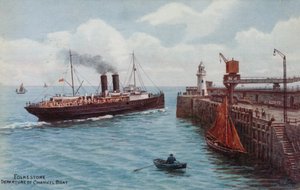 Folkestone, vertrek van Kanaalboot