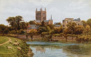 Hereford Cathedral, vanaf de rivier